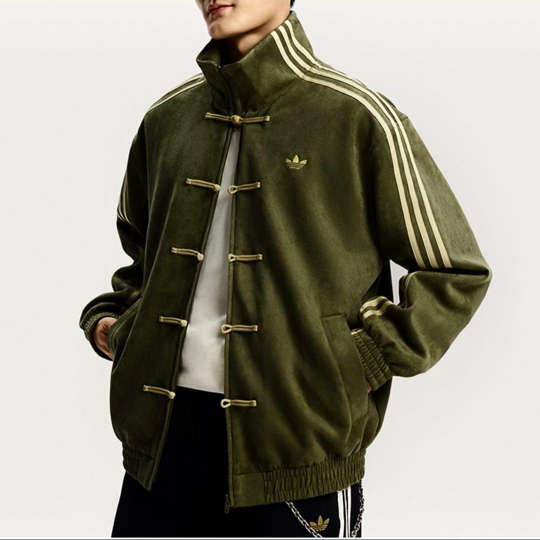 M adidas originals スエード トラックジャケット　緑