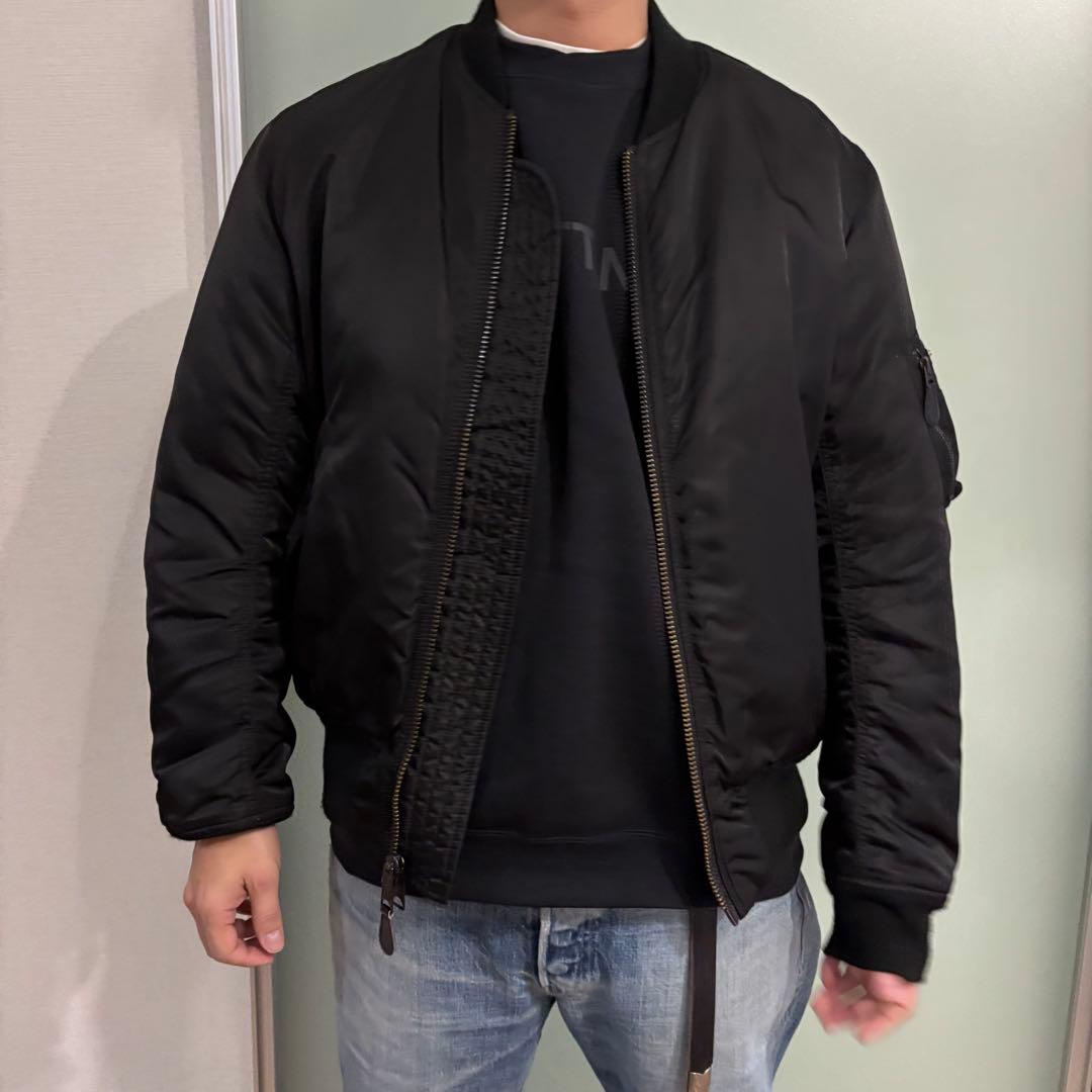 もりわきAVIREX MA-1 フライトジャケット黒 L〜XL中綿　米軍