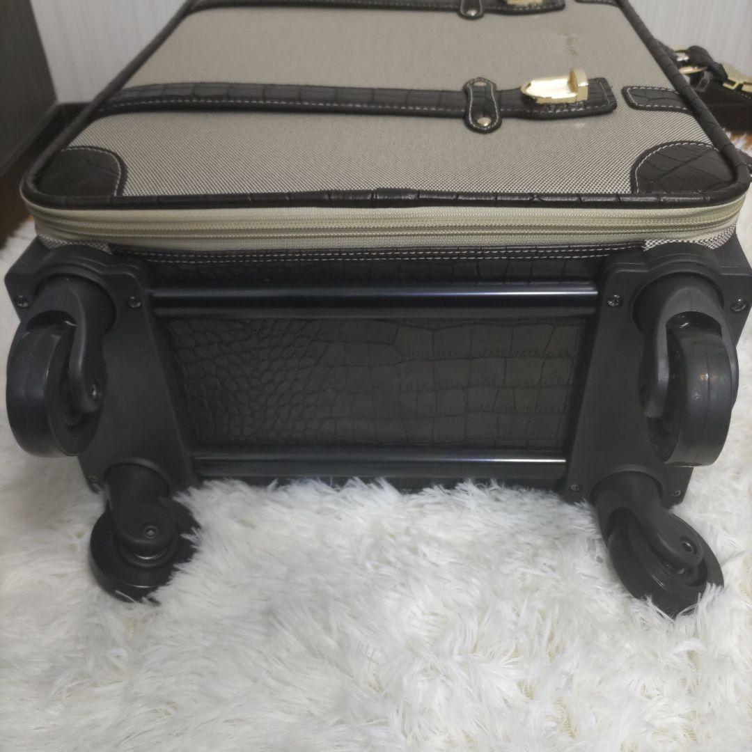 【未使用】 Swany スワニー トランクキャリー バッグ クロコダイル型押し