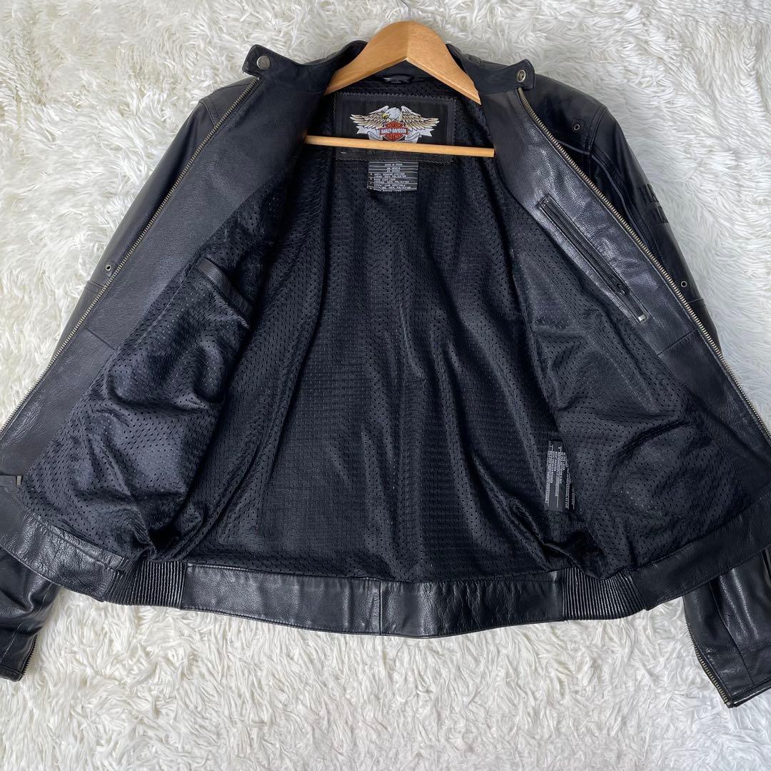 【専用】HARLEY-DAVIDSON 牛革 シングルライダースジャケット 黒M