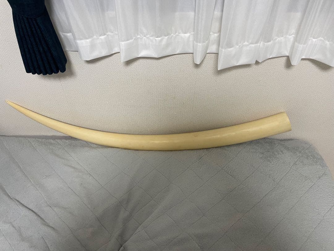 鈴*凱様 （超特大）象牙風レプリカ置物　レジン　練物