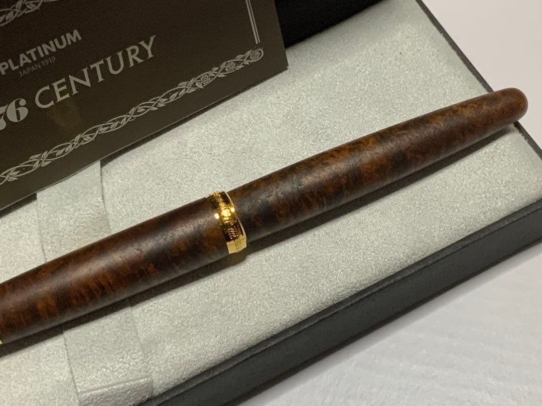 プラチナ アカブライヤー万年筆　ペン先14K 中字 最終値下げ