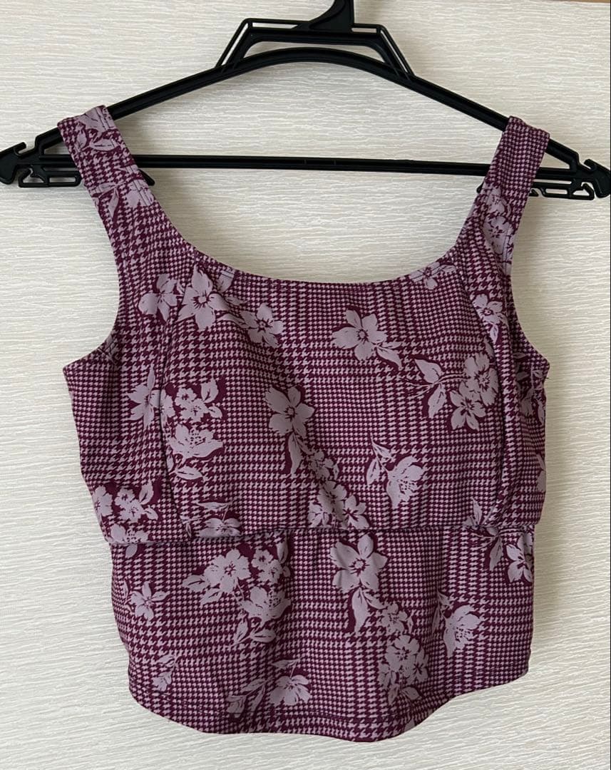 SUKALA チェッククロスレギンス チェックビスチェ Sサイズ 上下セット