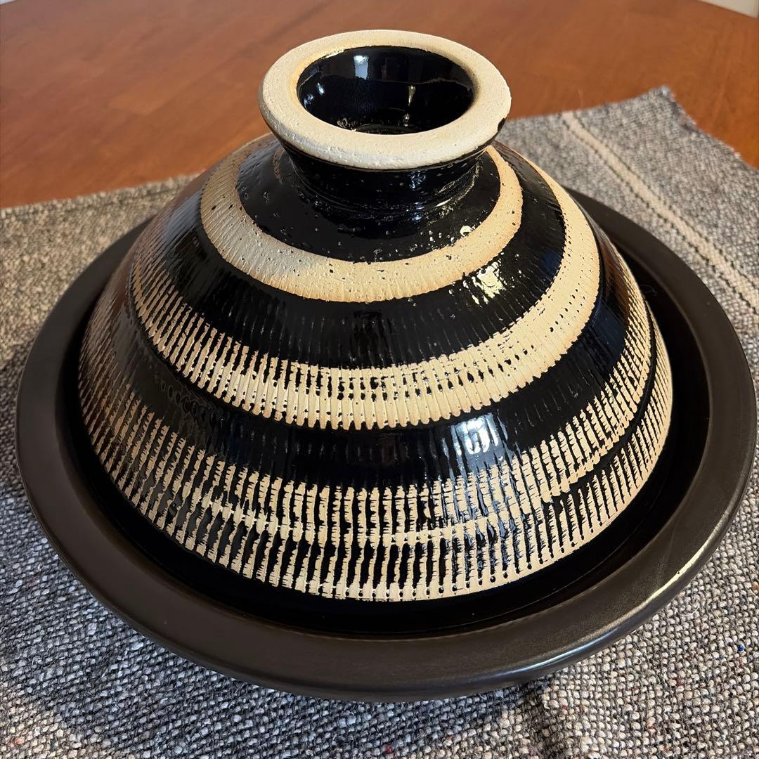 ☆美品☆ 永谷園　ふっくらさん　黒らく　【大】3〜5人用　AND-06