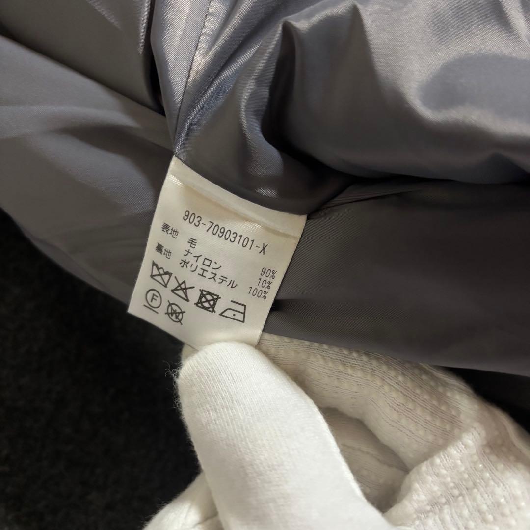 北欧、暮らしの道具店 3WAYアレンジ襟のかろやかチェスターコート　グレー