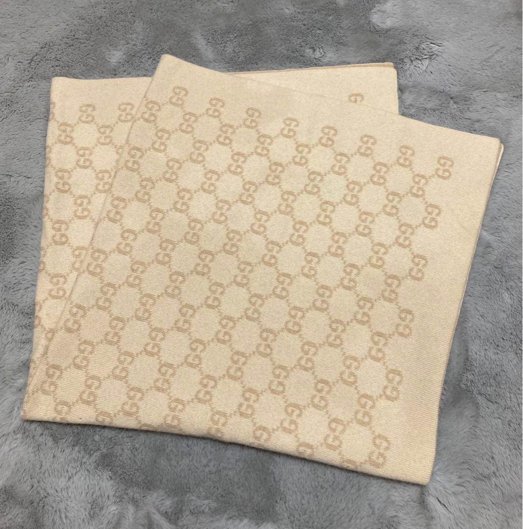 ☆GUCCI☆ GG柄　カシミア　ブランケット　膝掛け
