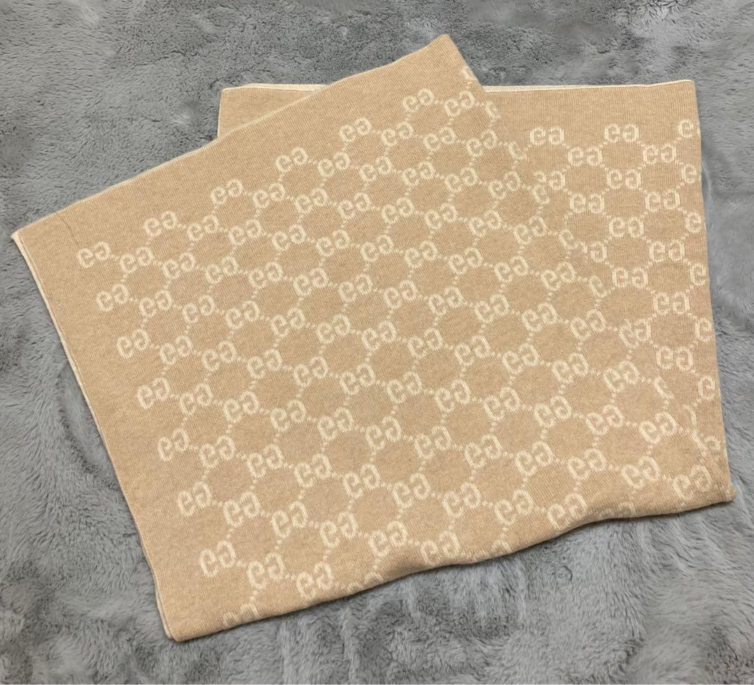 ☆GUCCI☆ GG柄　カシミア　ブランケット　膝掛け