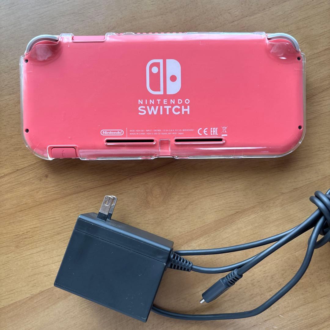 Switch Lite ピンク 本体 ACアダプター、フィルム、カバー付き