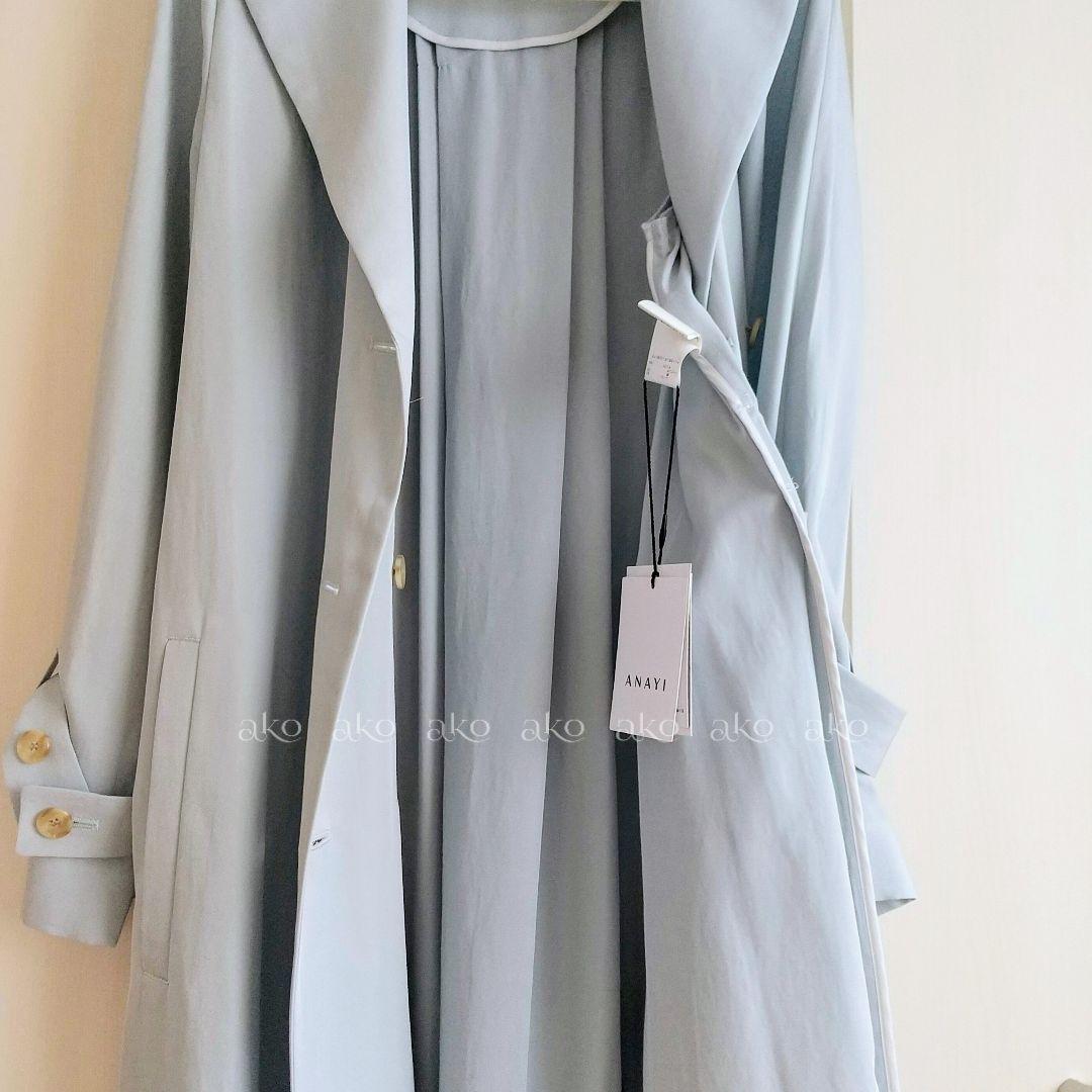 新品タグ付／アナイ メンツイルワッシャーコート スプリングコート 38