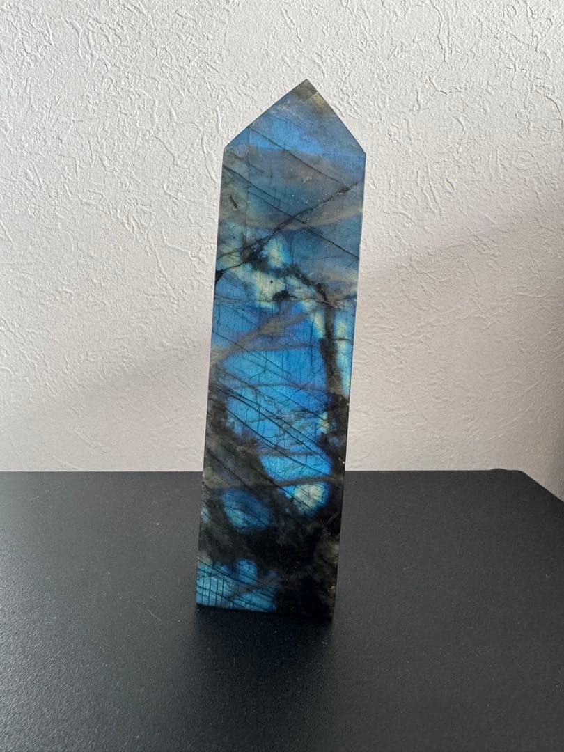 【高品質】マダガスカル産 ラブラドライト タワー ペア　ブルーシラーが完璧⭐︎