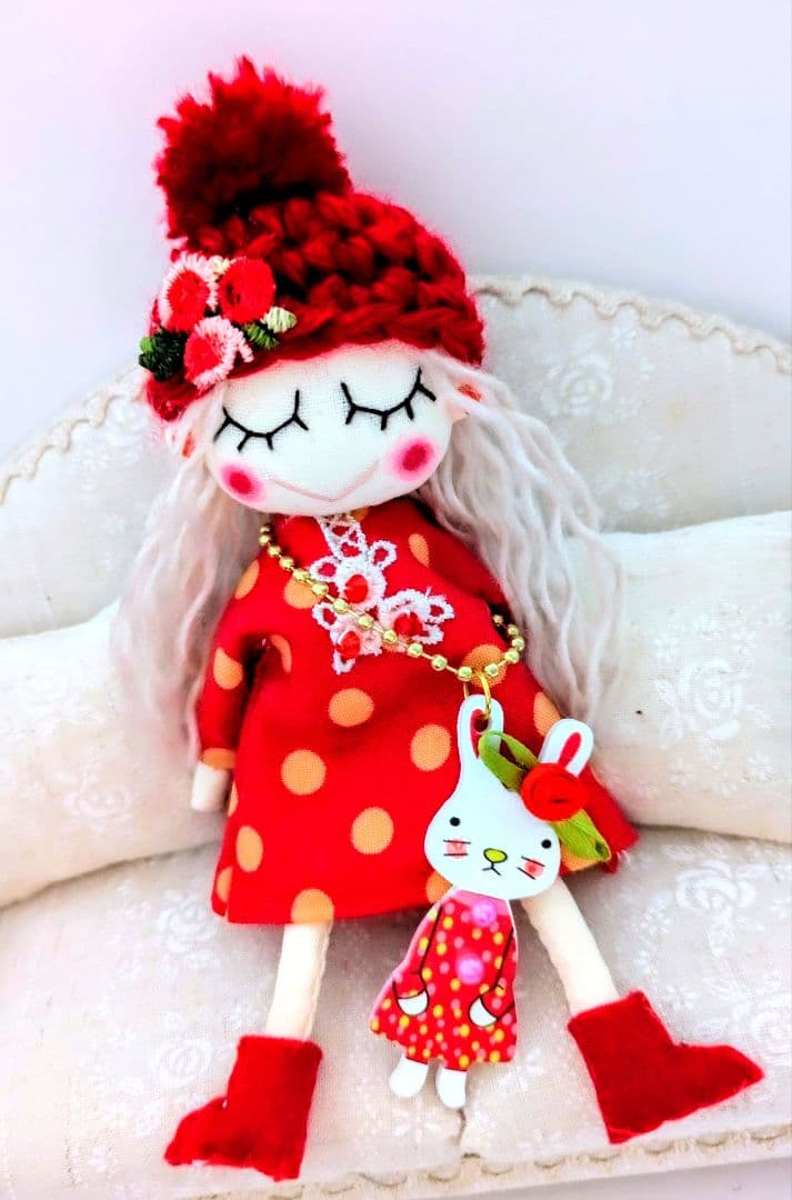 Kyokotan様 ハンドメイド ドールチャーム バッグチャーム お人形