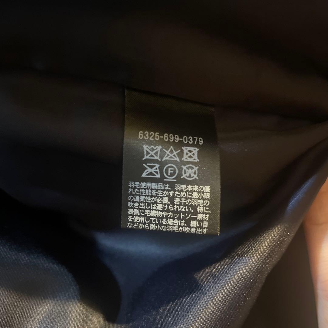 値下【美品】ユナイテッドアローズ　ネイビー ダウンジャケットロング　ファー付き