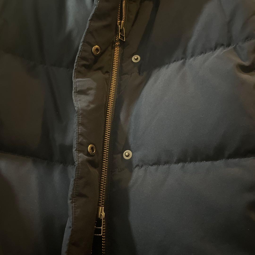 値下【美品】ユナイテッドアローズ　ネイビー ダウンジャケットロング　ファー付き