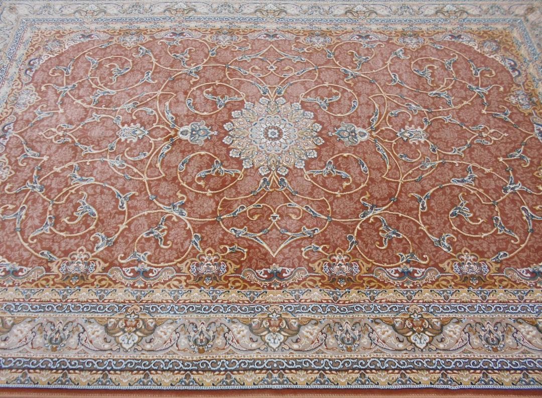 立体柄、144万ノット！本場イラン産 絨毯！ 100×150cm-200491