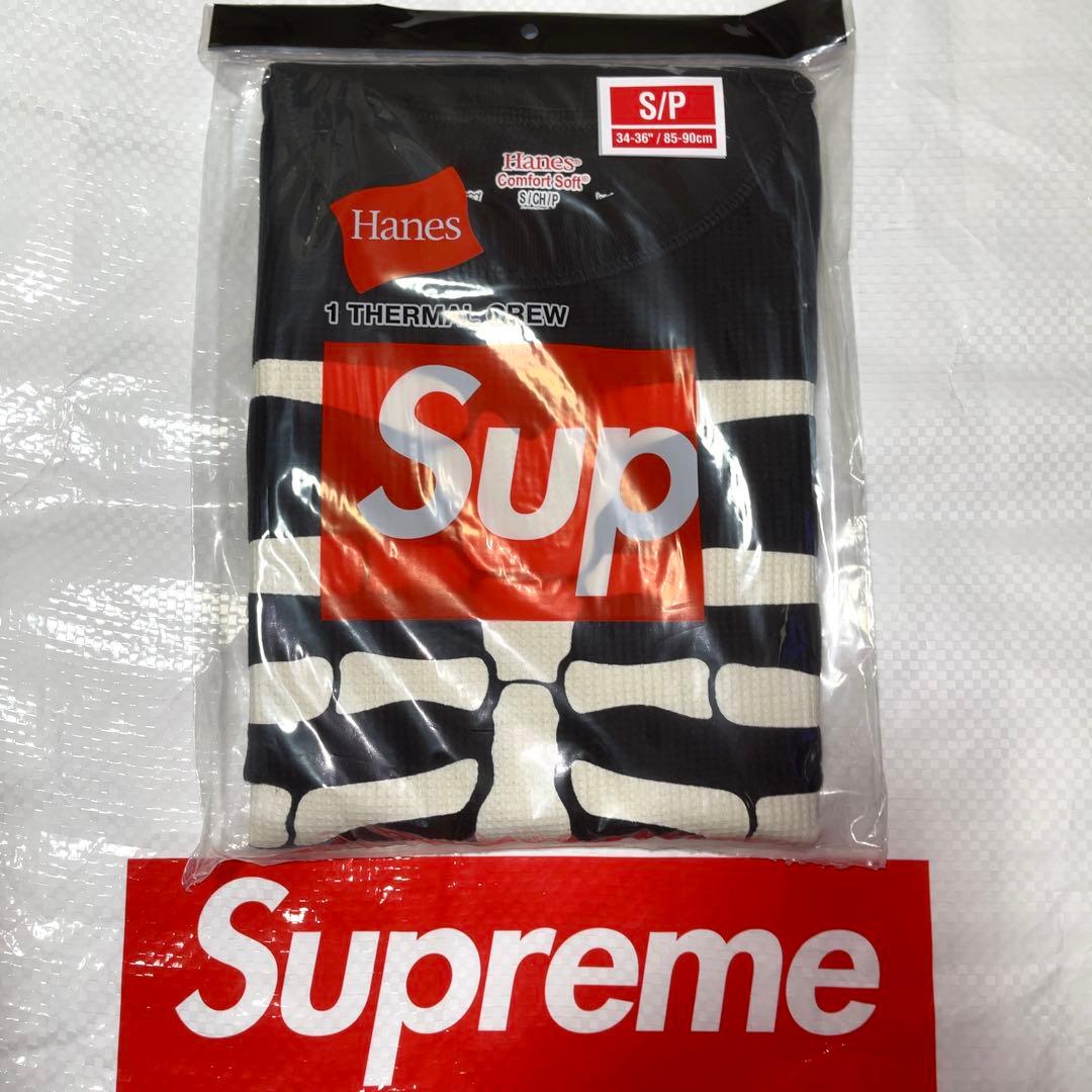 【新品】Supreme/Hanes Bones Thermal Crew / S