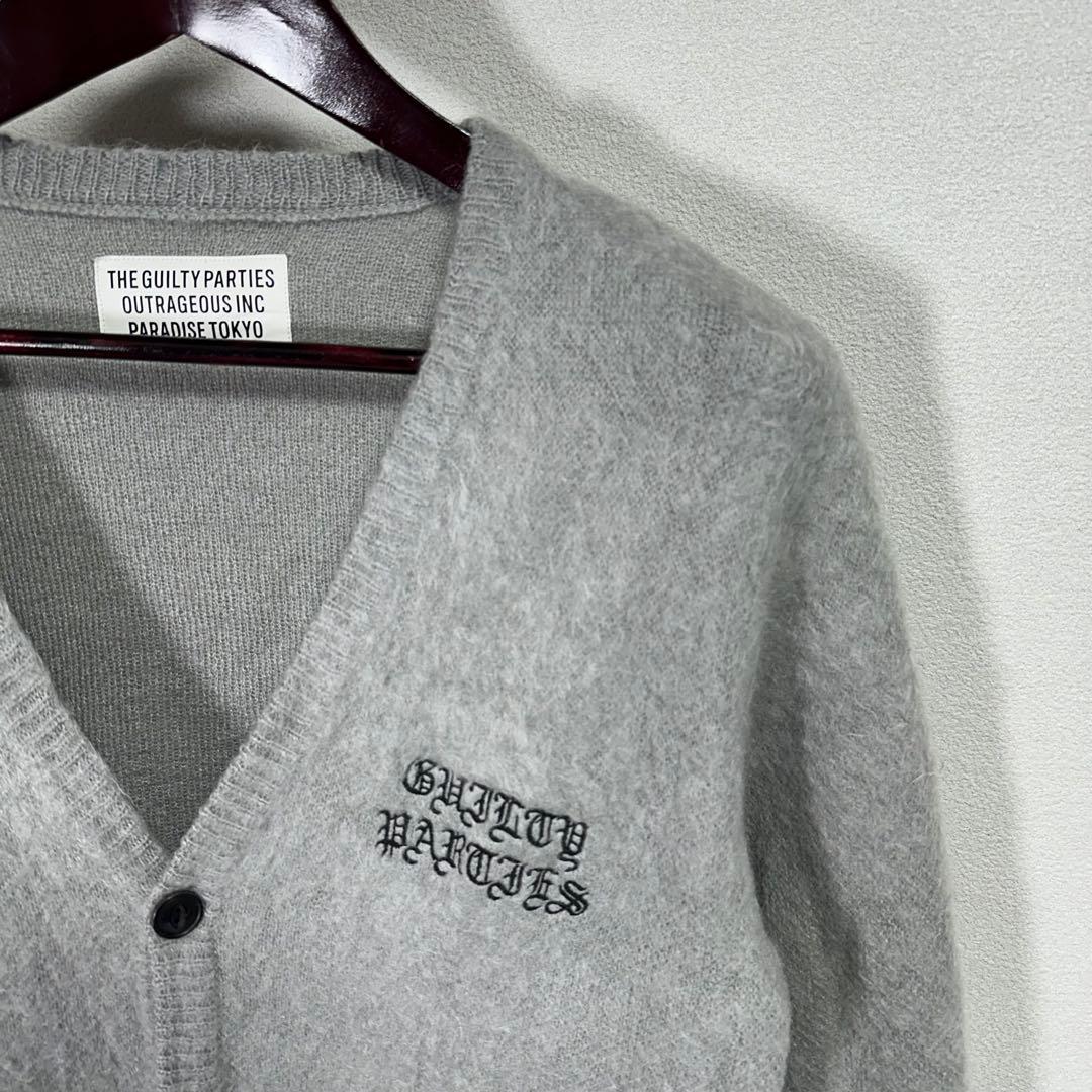 wacko maria モヘア モヘヤカーディガン グレー