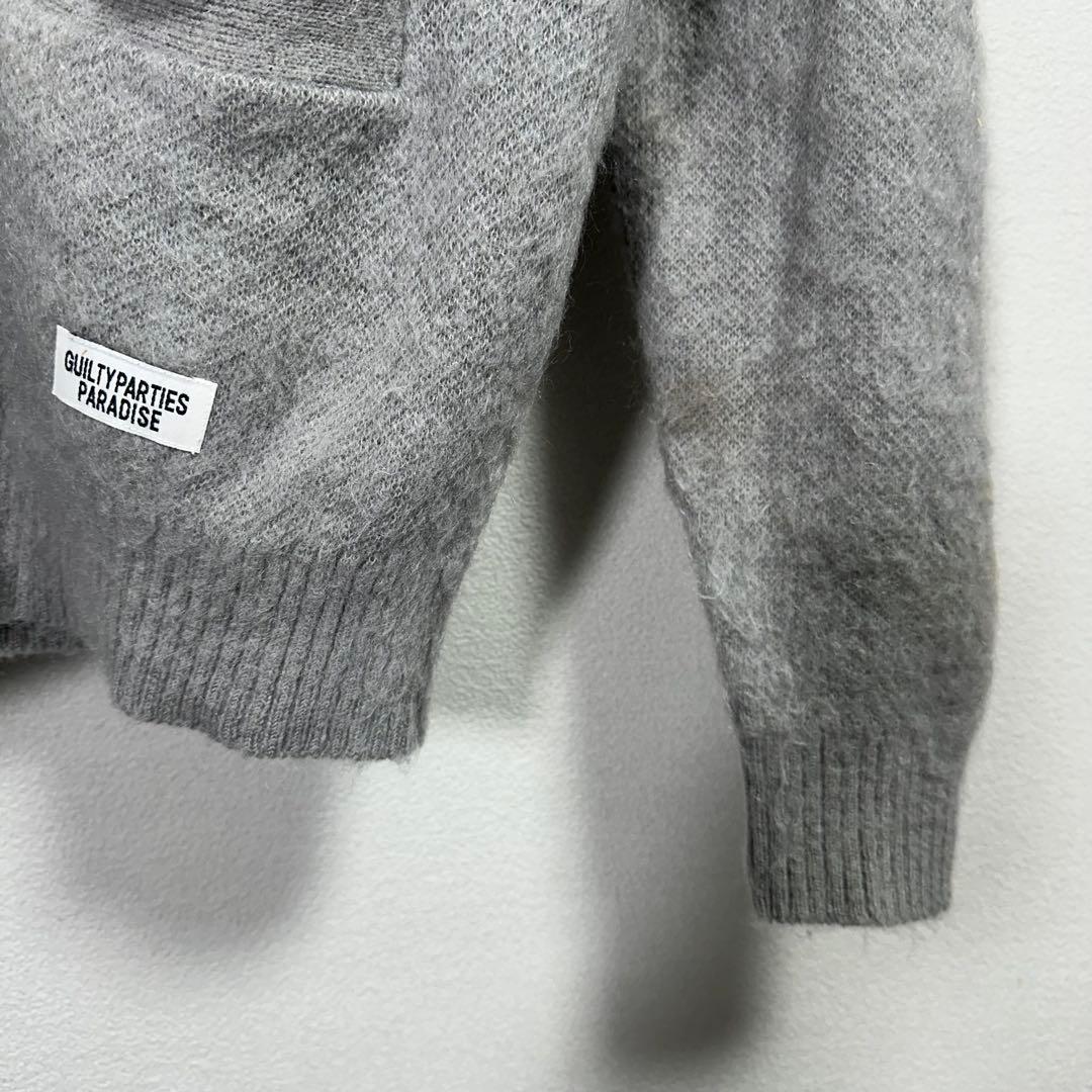 wacko maria モヘア モヘヤカーディガン グレー