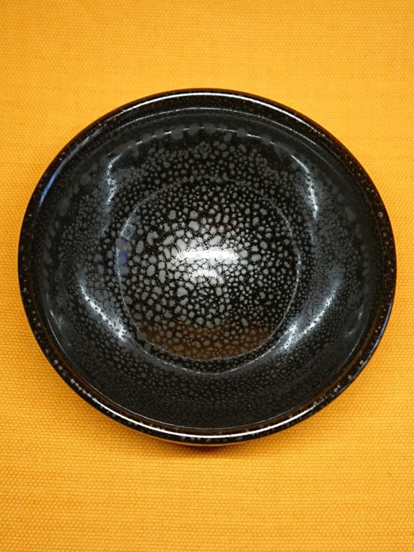 【美品】茶碗　油滴天目　陶器　茶道　置物　インテリア　工芸品　美術品　A1597