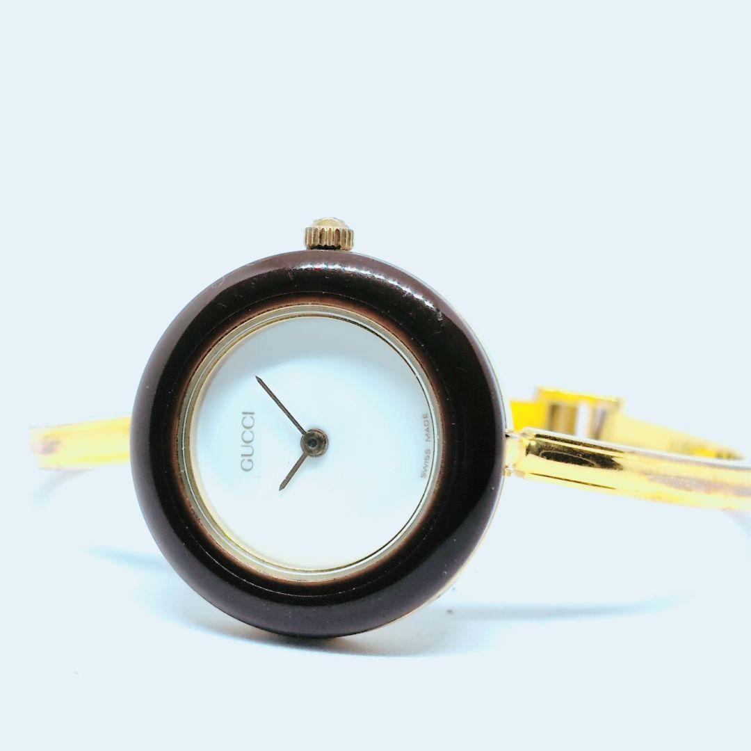 【正規】グッチ チェンジベゼル ブラウン 11/12.2 QZ レディース 時計