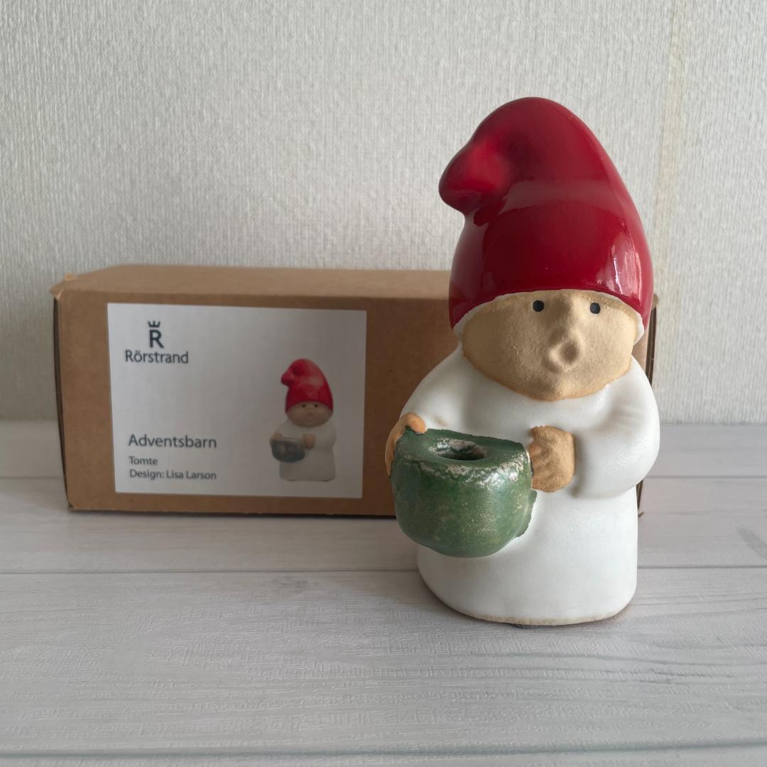 未使用 リサラーソン アドベントチルドレン トムテ キャンドルホルダー