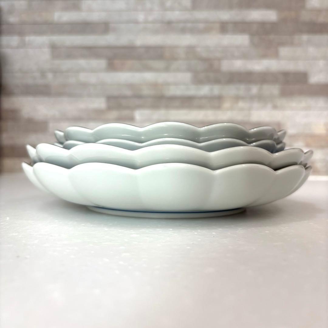 新品　林九郎　波佐見焼　銀彩祥瑞　藍青　皿　古伊万里 セット　人気　お正月　D