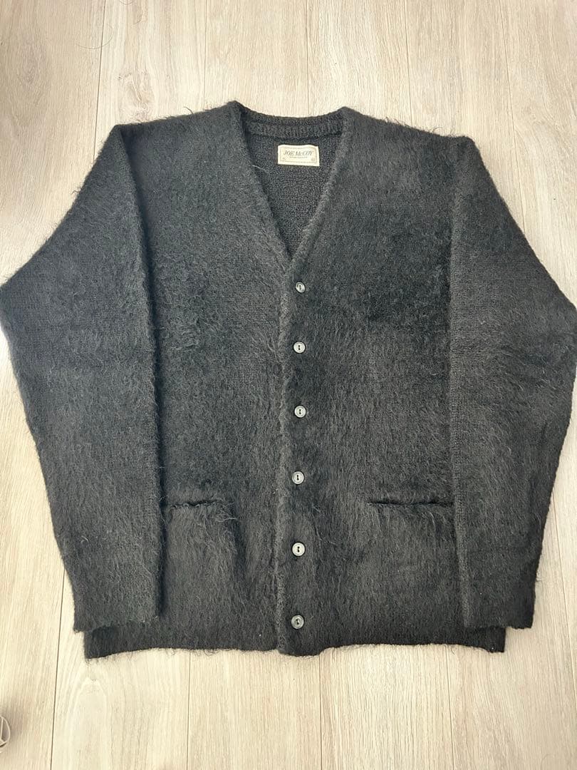 リアルマッコイズ JOE McCOY モヘアカーディガン ブラック XL