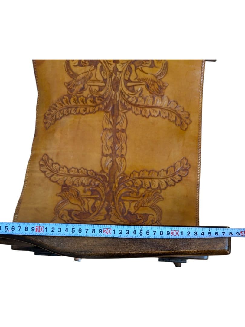 【希少】皮革仕様 ディレクターズチェア 折りたたみチェア