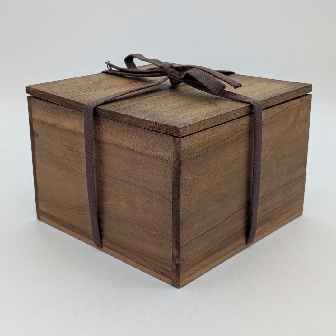 江戸後期 尾形周平 古京焼 大石氏祇園一力康楽之図茶盌 用心箱 染付 大石内蔵助