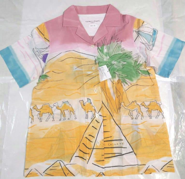 新品タグ付き ツモリチサト パジャマ ルームウェア 春夏 ラクダ リップル M