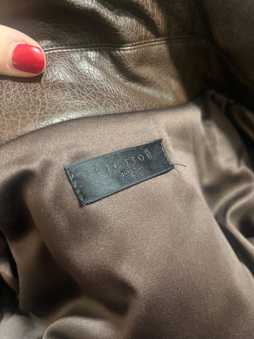 fiction tokyoウォッシュレザーブルゾン