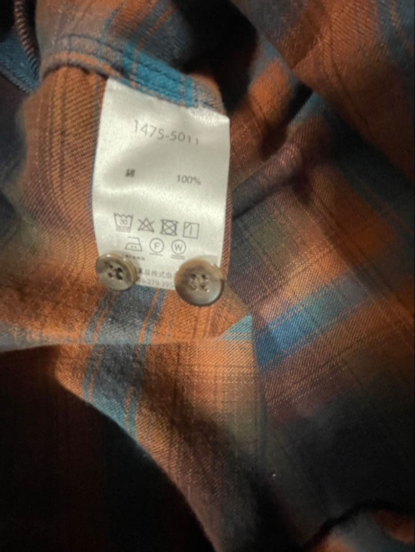 Pendleton オレンジネイビー ボードシャツ L