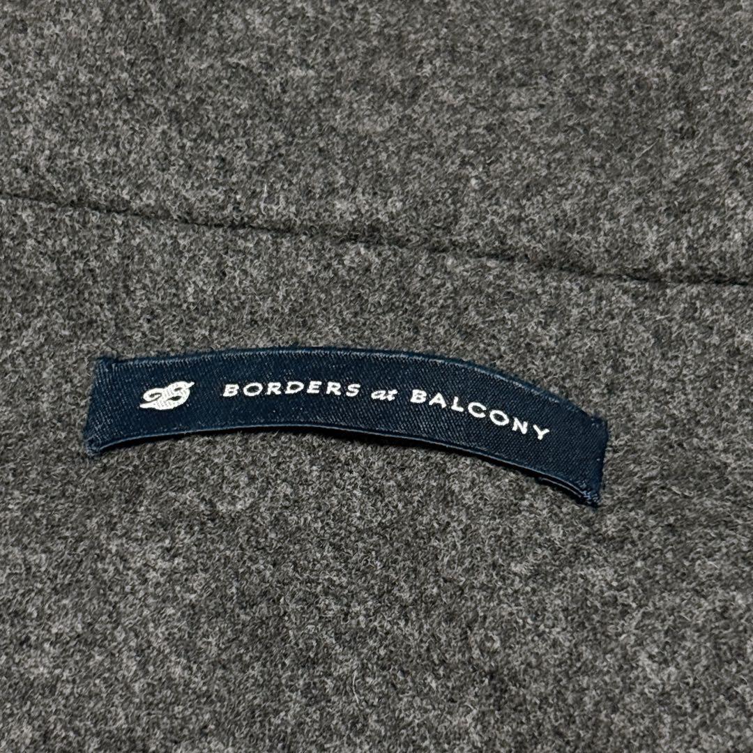 極美品♡ ボーダーズアットバルコニー　ベスト　フード付き　チャコールグレー　36