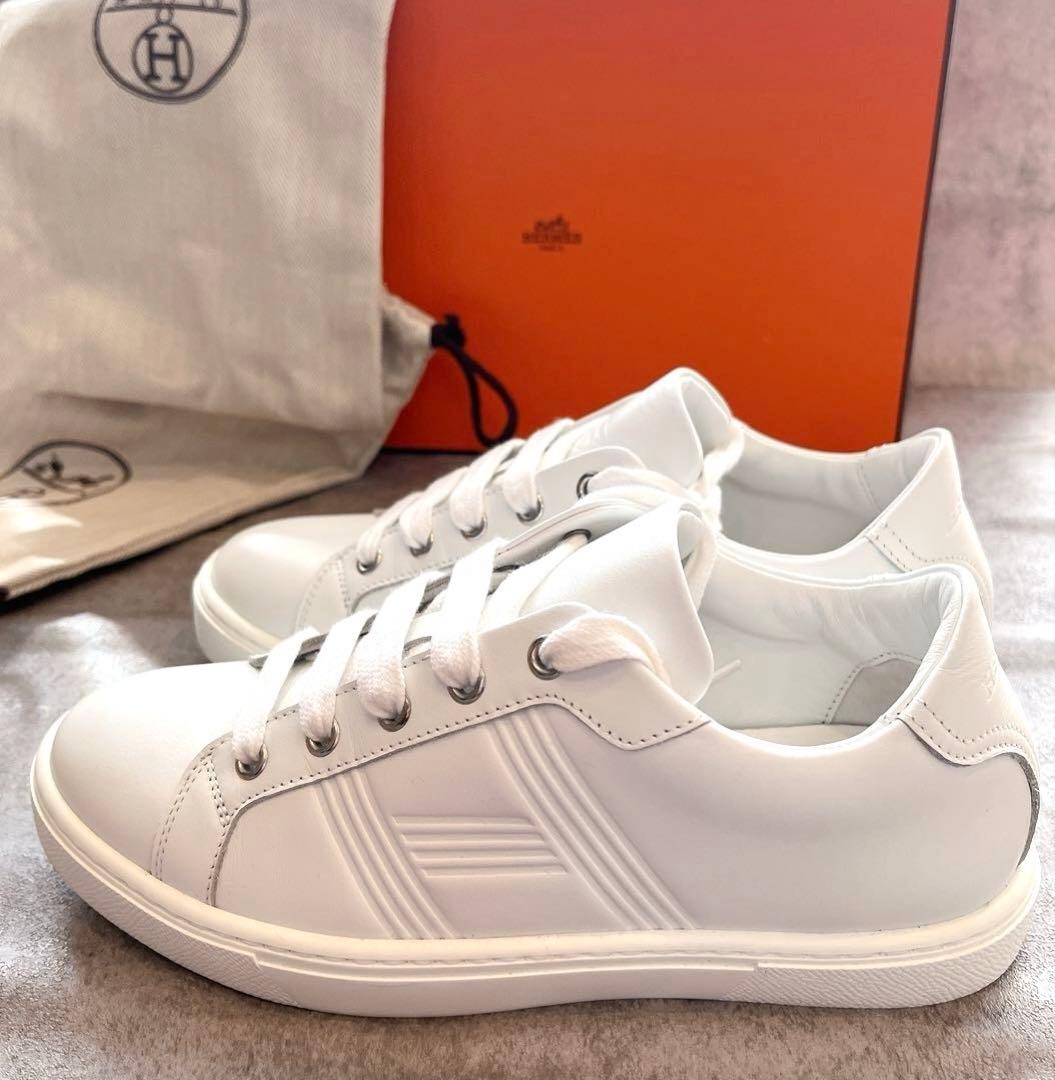 初売り❣️HERMES【未使用】エルメス♦︎白♦︎スニーカー♦︎36♦︎レディース♦︎レザー