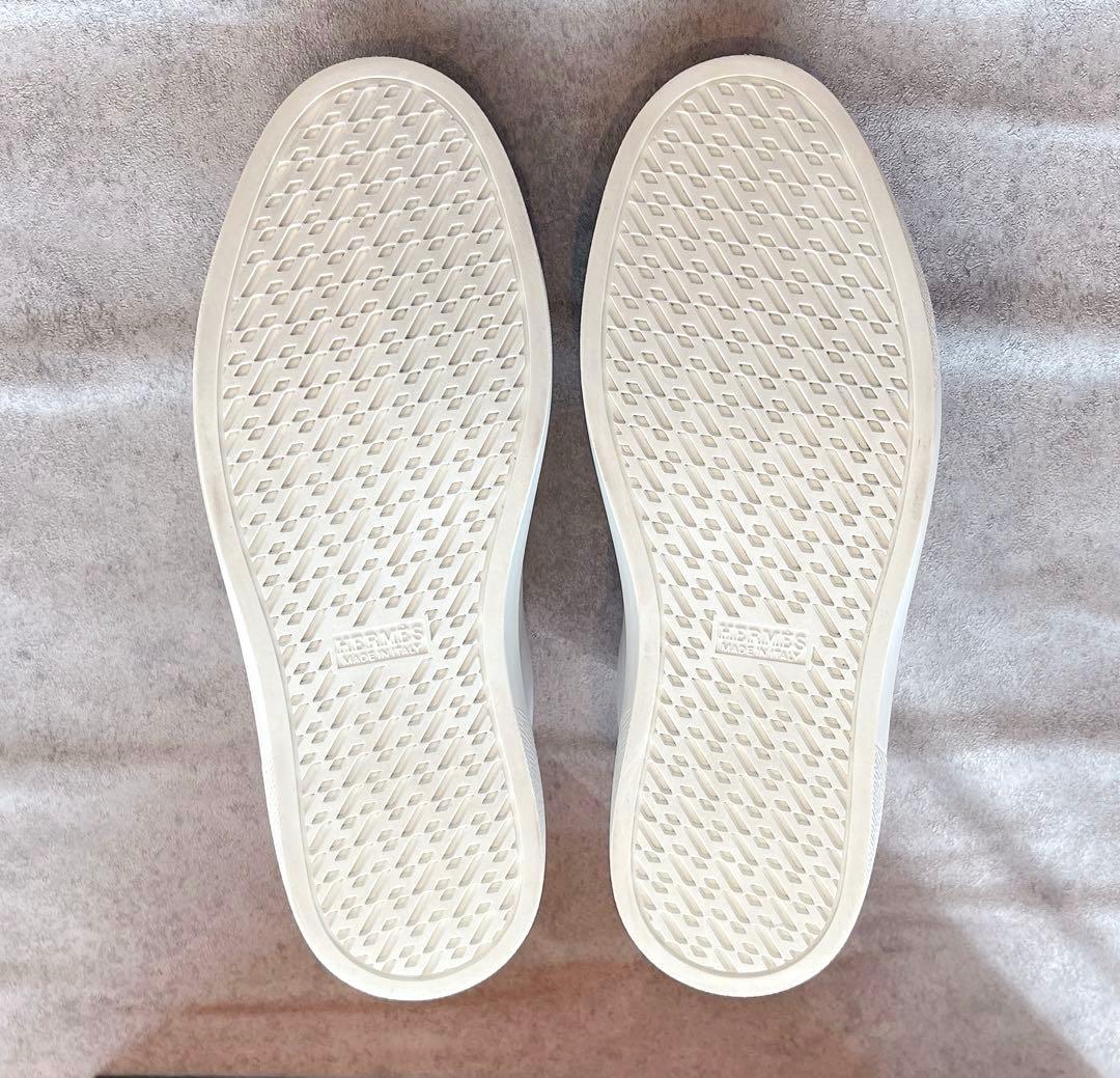 初売り❣️HERMES【未使用】エルメス♦︎白♦︎スニーカー♦︎36♦︎レディース♦︎レザー
