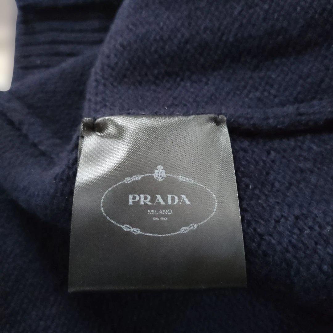 【再値下げ】PRADA カシミヤネイビー タイトスカート 前スリット　新品未使用