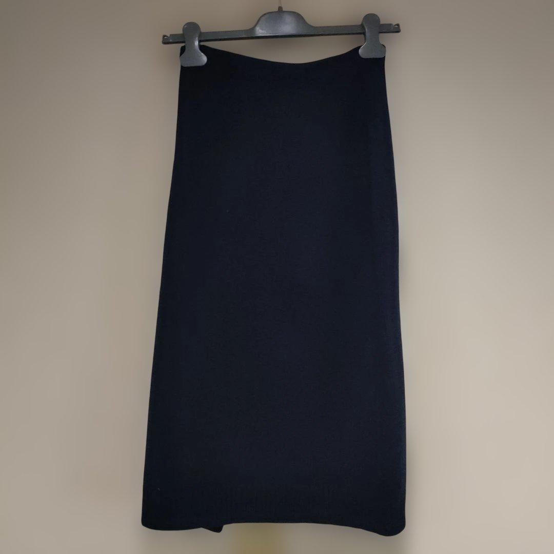 【再値下げ】PRADA カシミヤネイビー タイトスカート 前スリット　新品未使用