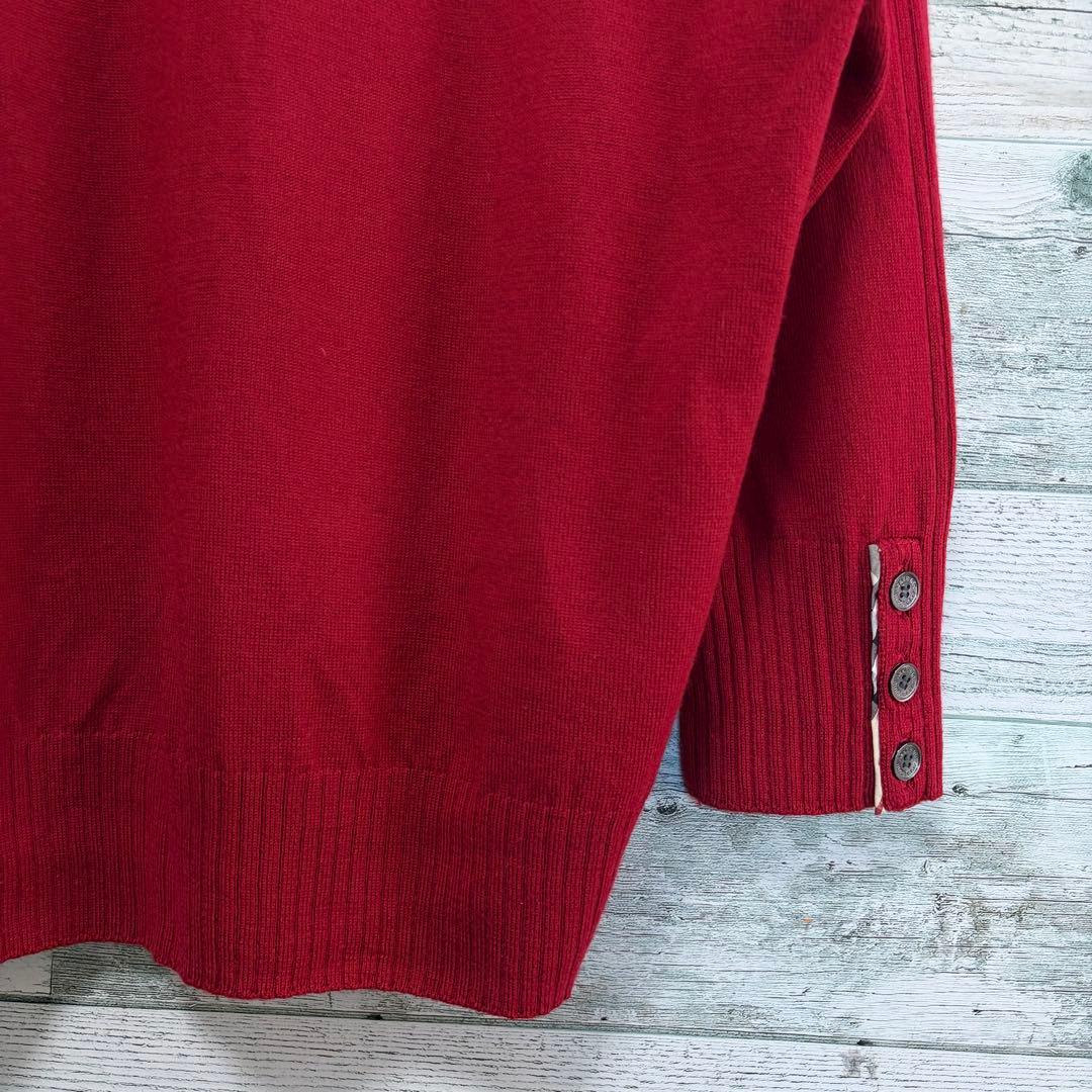 ☆大きいサイズ・3L☆バーバリーロンドン　ニットセーター　ノバチェック　リブ