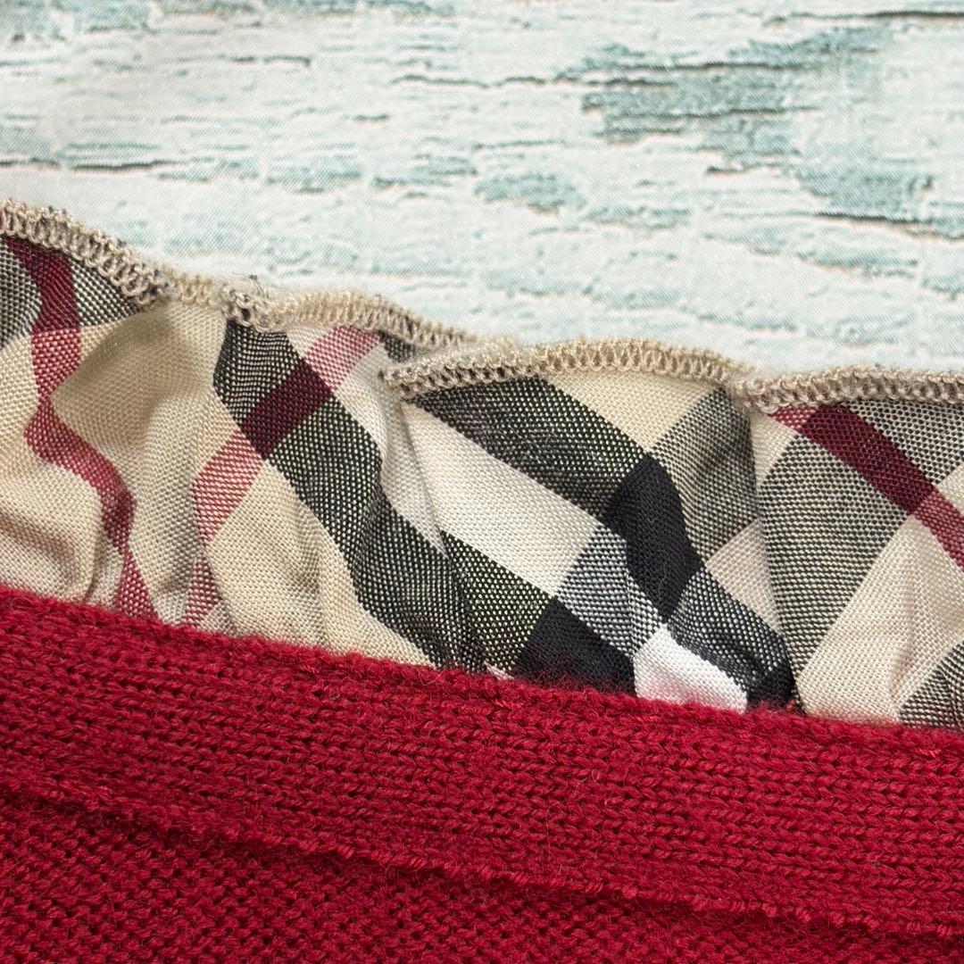 ☆大きいサイズ・3L☆バーバリーロンドン　ニットセーター　ノバチェック　リブ