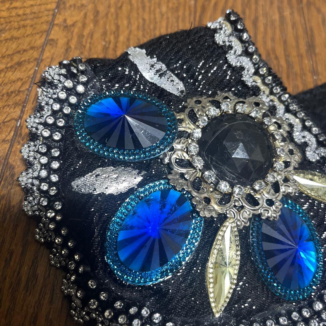 サンバ衣装 4点セットアップ 青と黒※注意点あり