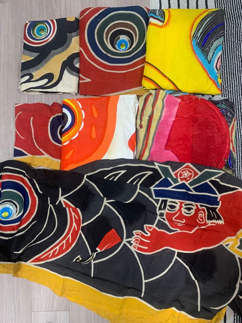 鯉のぼり　まとめセット　金太郎付き　綿　使用品　こいのぼり