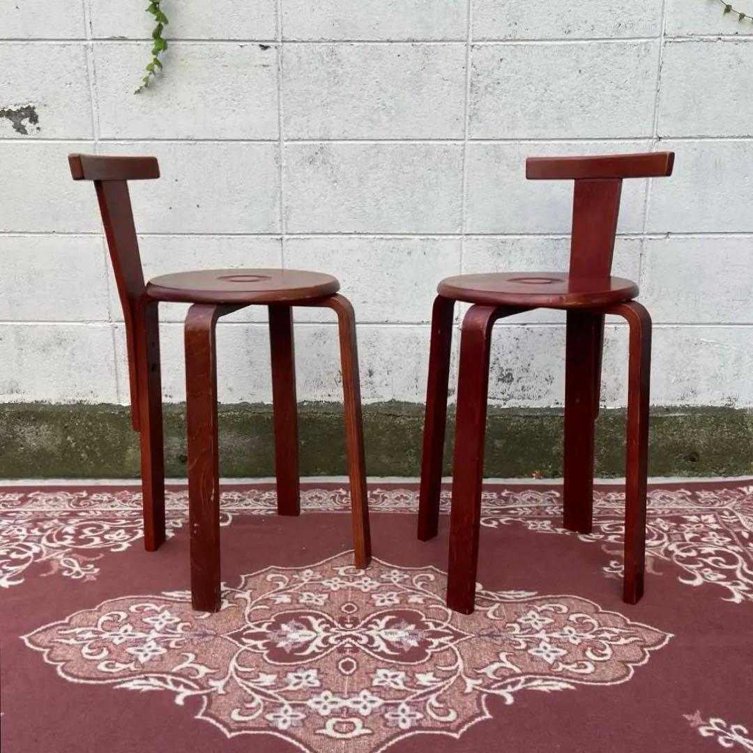 ビンテージ古家具◾️KOIZUMI 小泉 木製スタッキングチェア 木製チェア 椅子