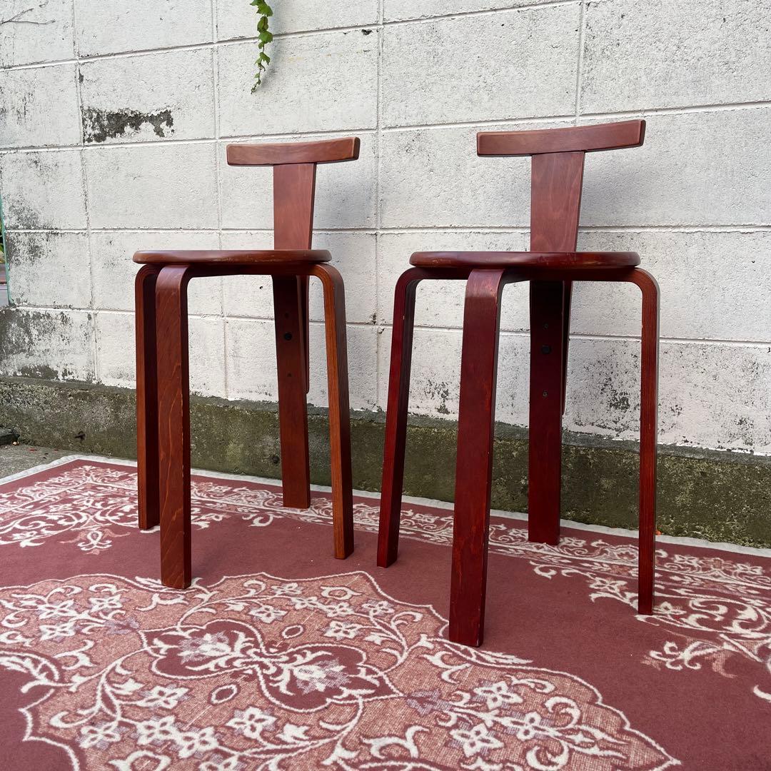 ビンテージ古家具◾️KOIZUMI 小泉 木製スタッキングチェア 木製チェア 椅子