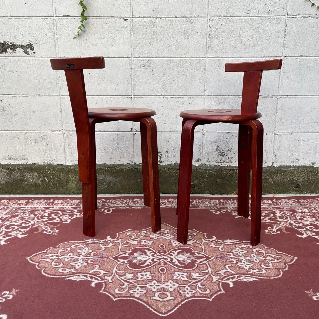 ビンテージ古家具◾️KOIZUMI 小泉 木製スタッキングチェア 木製チェア 椅子