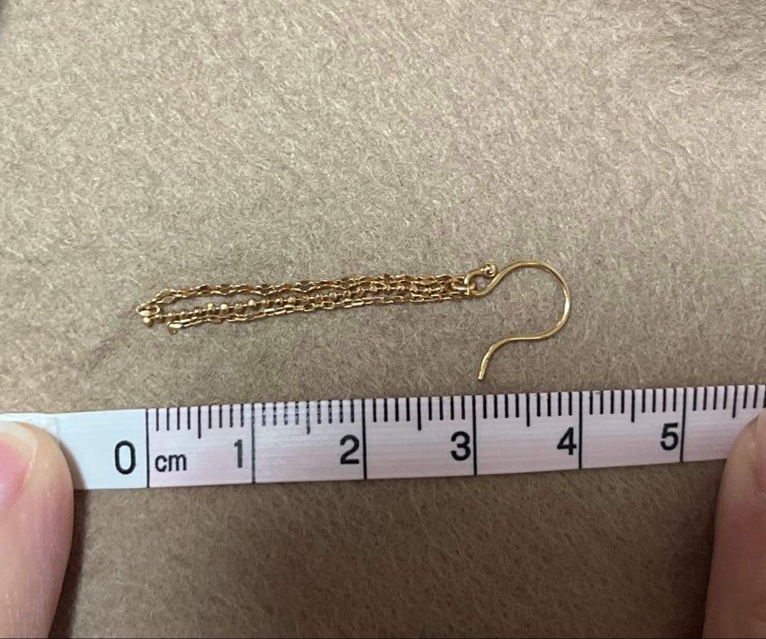 ヴァンドームベーシックチェーンピアス　K18