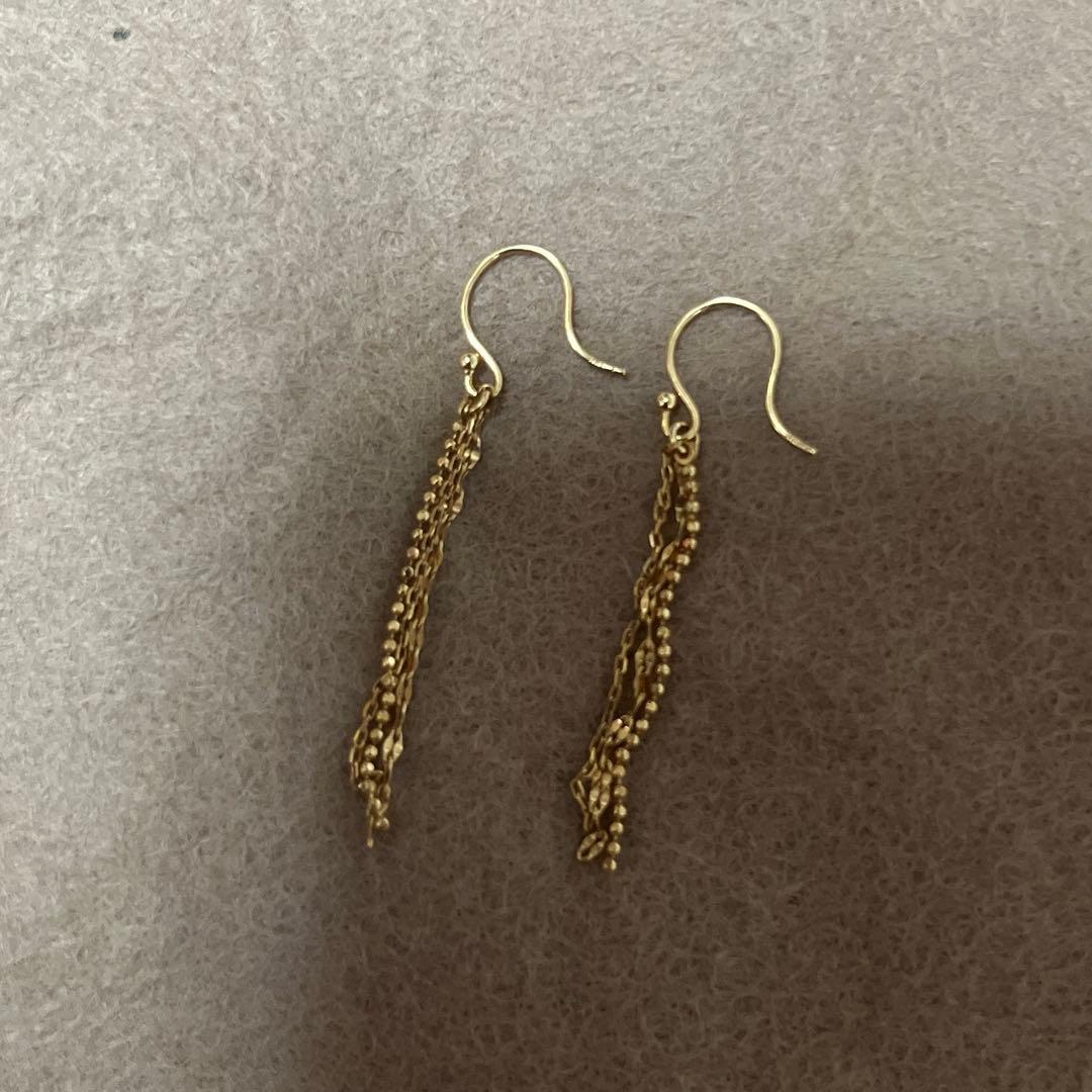 ヴァンドームベーシックチェーンピアス　K18