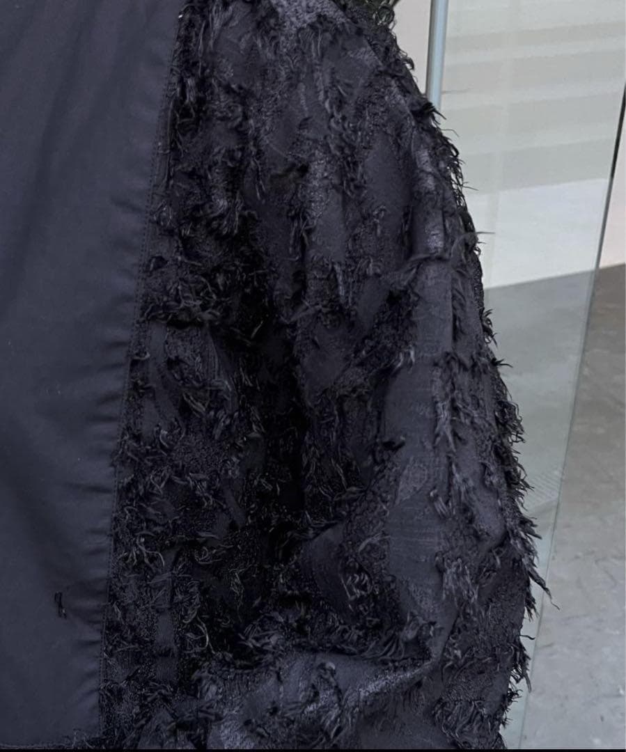 CAPRICIEUX LEMAGE ワンピース　フリンジ　ブラック　前ボタン