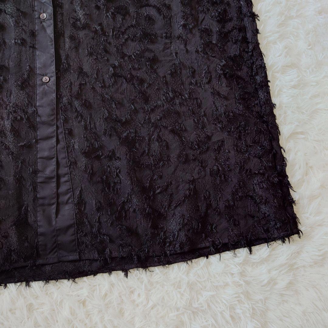 CAPRICIEUX LEMAGE ワンピース　フリンジ　ブラック　前ボタン