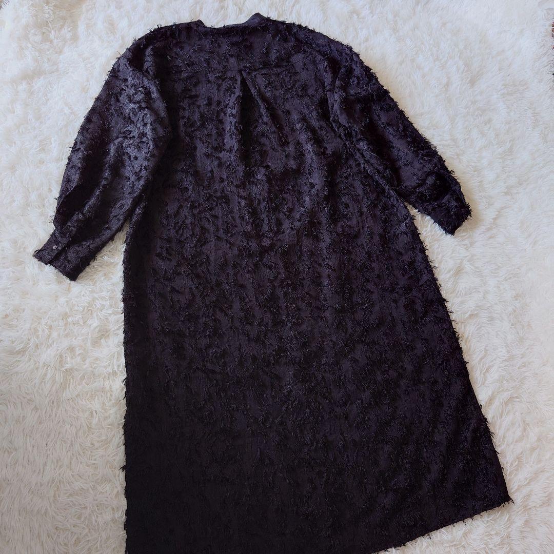 CAPRICIEUX LEMAGE ワンピース　フリンジ　ブラック　前ボタン