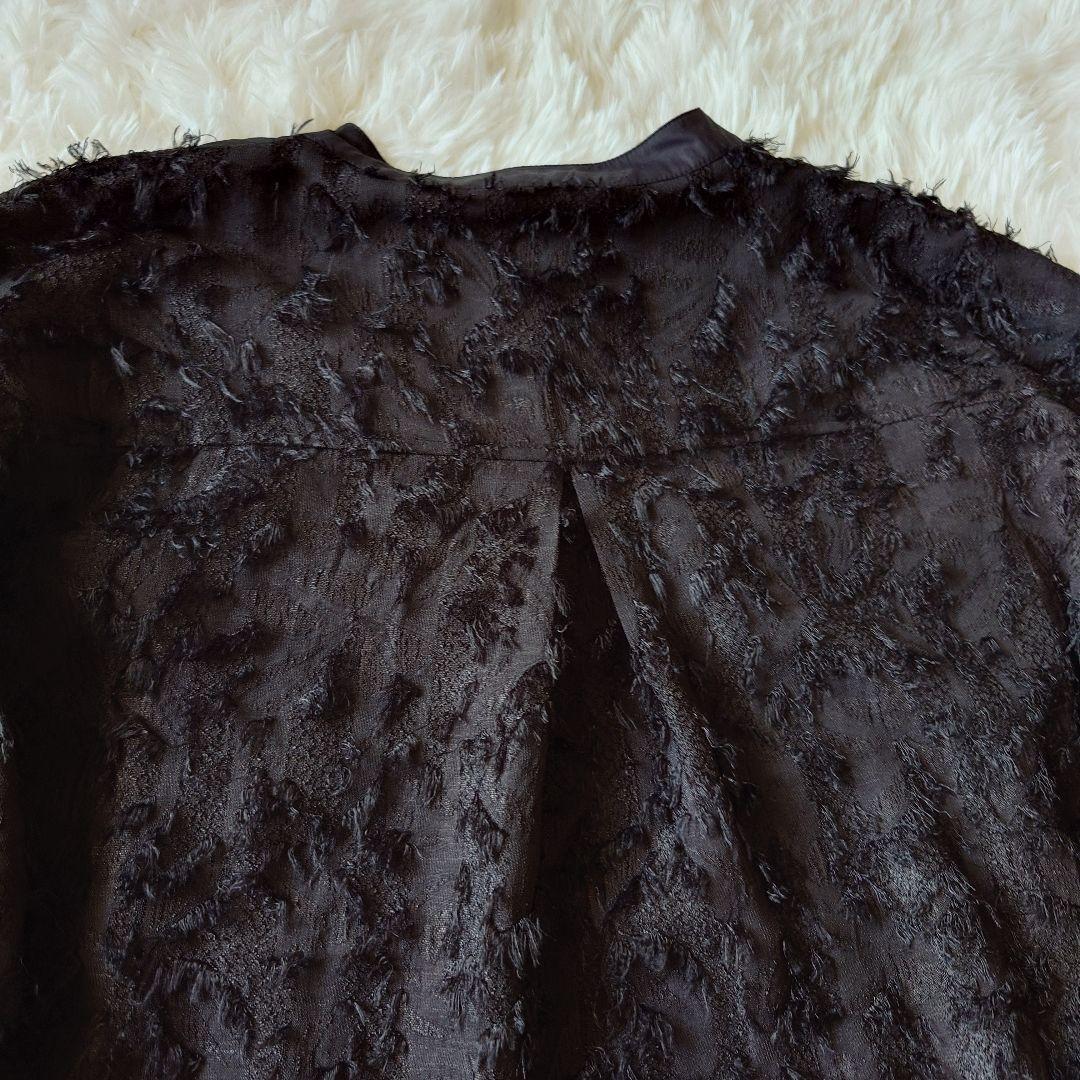 CAPRICIEUX LEMAGE ワンピース　フリンジ　ブラック　前ボタン