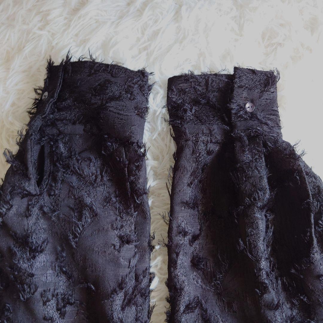 CAPRICIEUX LEMAGE ワンピース　フリンジ　ブラック　前ボタン